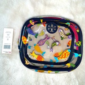 Tory burch RARE fish make up bag New with tags!!